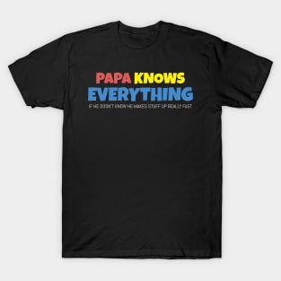 Papa Knows Everything If He Doesnt Know T-Shirt